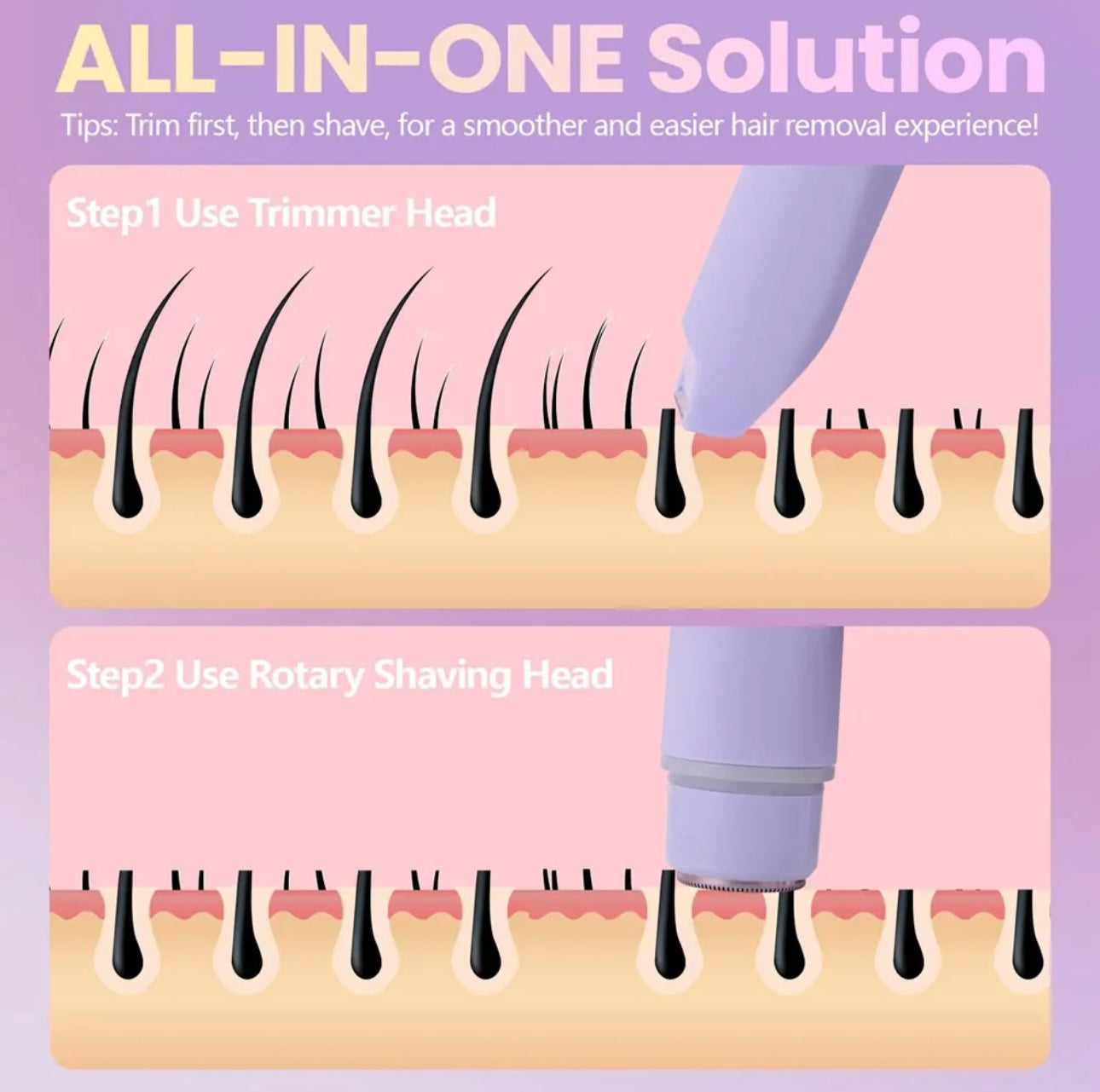 Afeitadora eléctrica 2 en 1